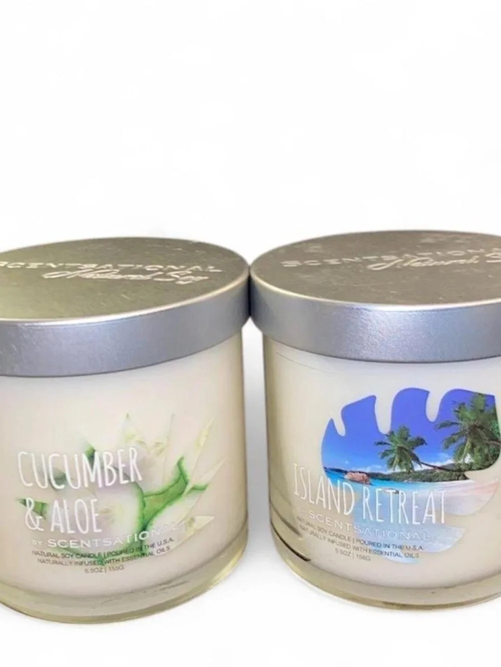 NWT Scentsational Natural Soy Candles - Set of 2